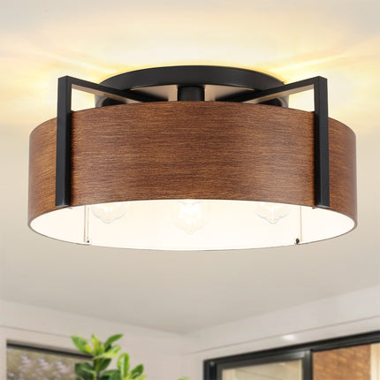 Modern Matte Black 4-Light Flush Mount