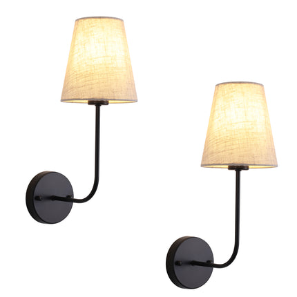 Wall Sconce Fabric Shade Single