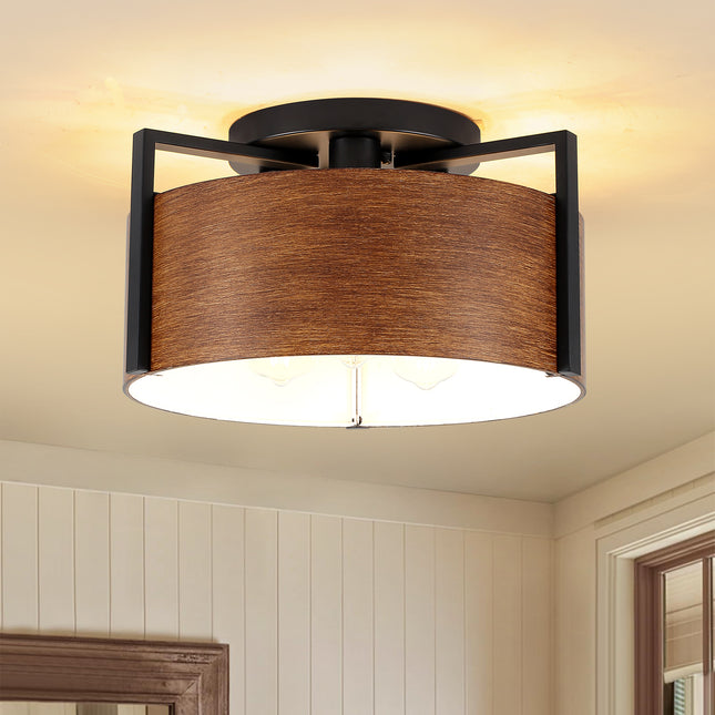Ceiling Light Iron Shade 3-Light