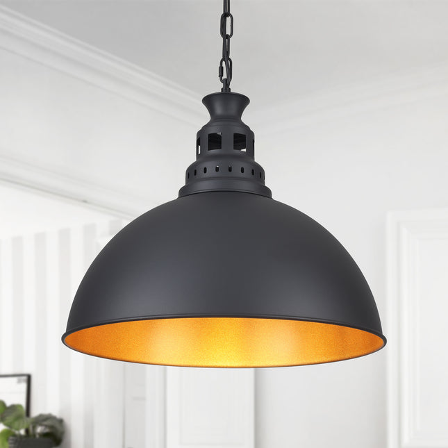 Pendant Light Satin Black Dome