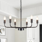 6-Light Modern Farmhouse Black Chandelier