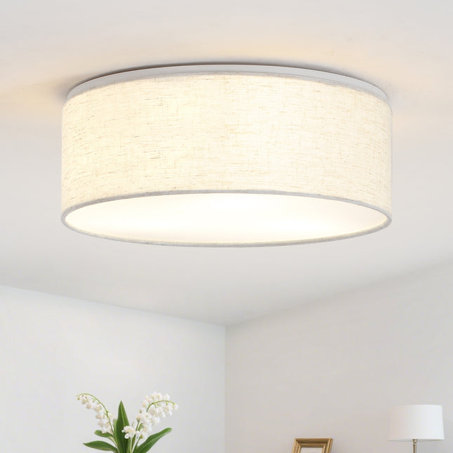 Ceiling Light Modern Fabric Shade 3-Light