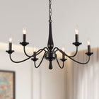 Classic Black 6-Bulb Candle Chandelier