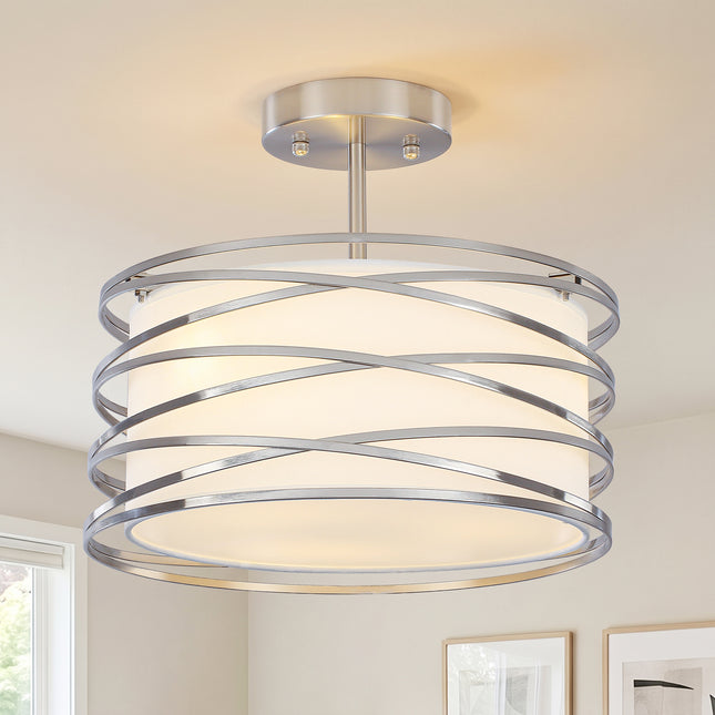 Modern Intersecting Ring 3-Light Ceiling Light