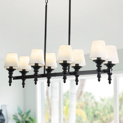 Black 8-Light Island Pendant Light