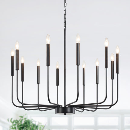 Chandelier Wrought Iron 12-Light
