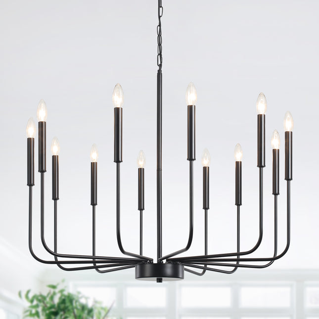 Chandelier Wrought Iron 12-Light