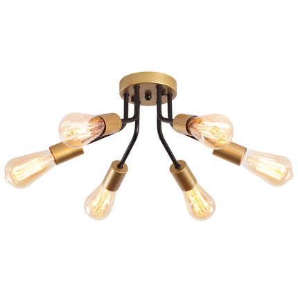 Ceiling Light Metal Frame 6-Light