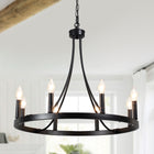 Chandelier Wagon Wheel 8-Light