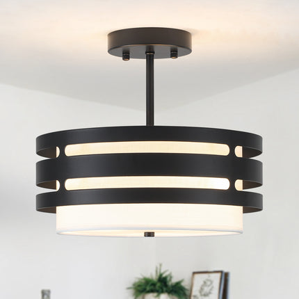 Ceiling Light Modern Fabric 3-Light