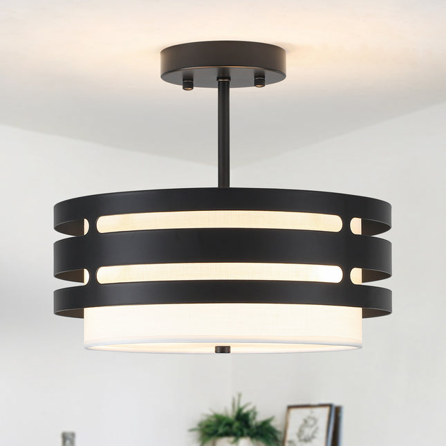 Ceiling Light Modern Fabric 3-Light