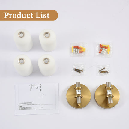 2-Pack 2-Light Brass Wall Sconces