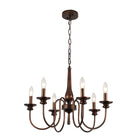 6-Light Black Gold Chandelier