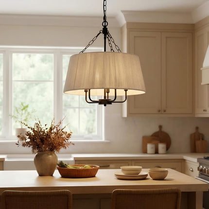 Boho-Inspired 5-Light Tapered Cotton String  Chandelier