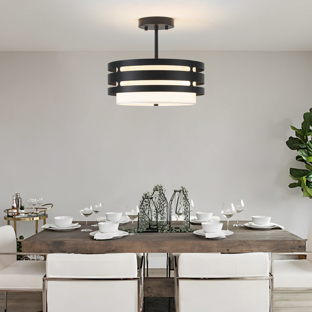 Ceiling Light Modern Fabric 3-Light
