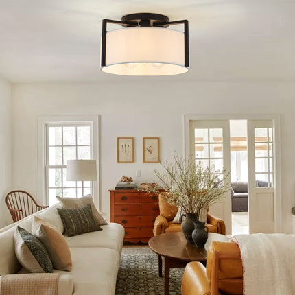 Ceiling Light Fabric Shade 3-Light