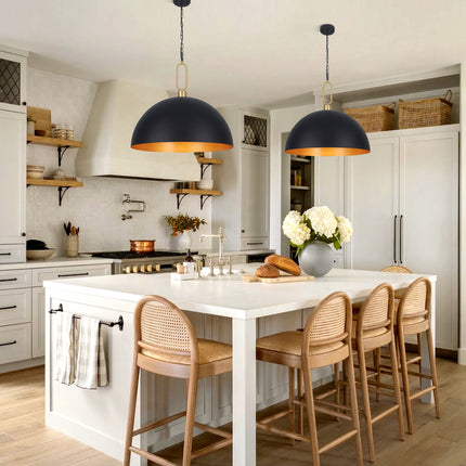 Pendant Light Gold Ring Dome 600mm