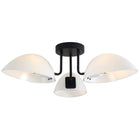 Ceiling Light Milky White Glass 3-Light