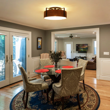 Modern Matte Black 4-Light Flush Mount