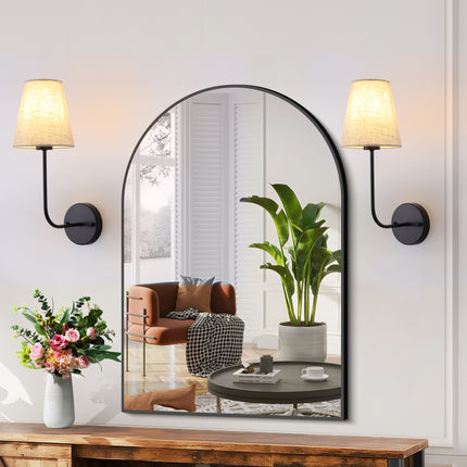Wall Sconce Fabric Shade Single
