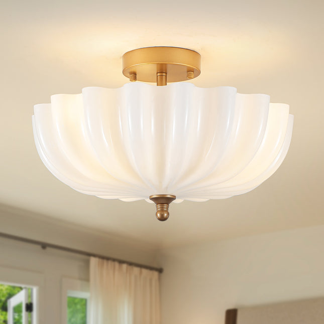 Ceiling Light Glass Shade 3-Light