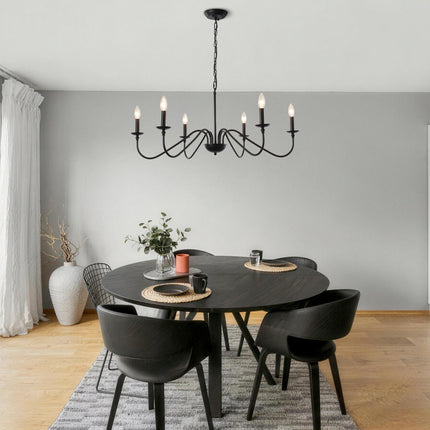 Chandelier Iron Candelabra 6-Light