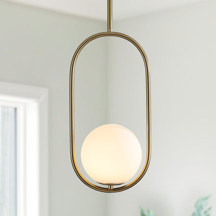 Minimalist Oval Brass Pendant