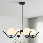 Minimalist 4-Light Black Globe Chandelier