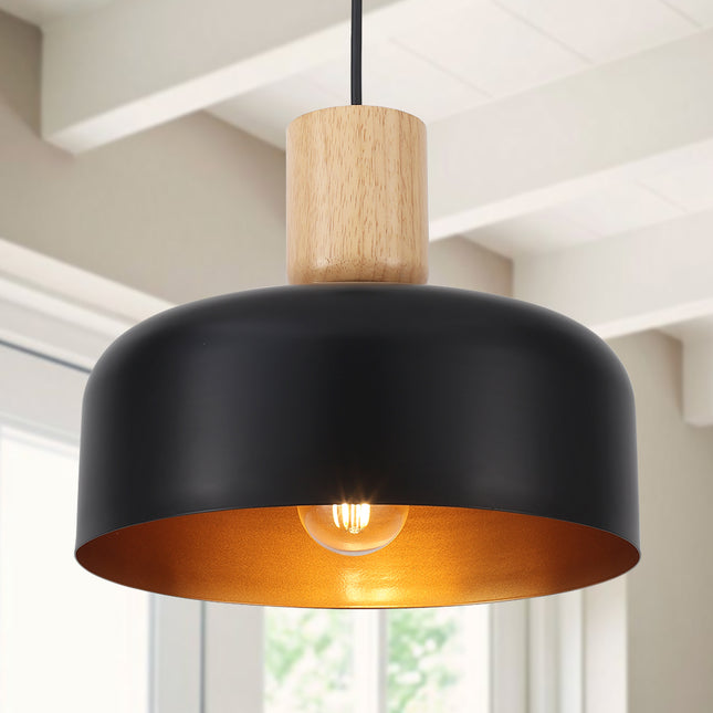 Pendant Light Dome Wooden