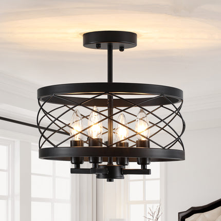 Ceiling Light Farmhouse Iron 4-Light