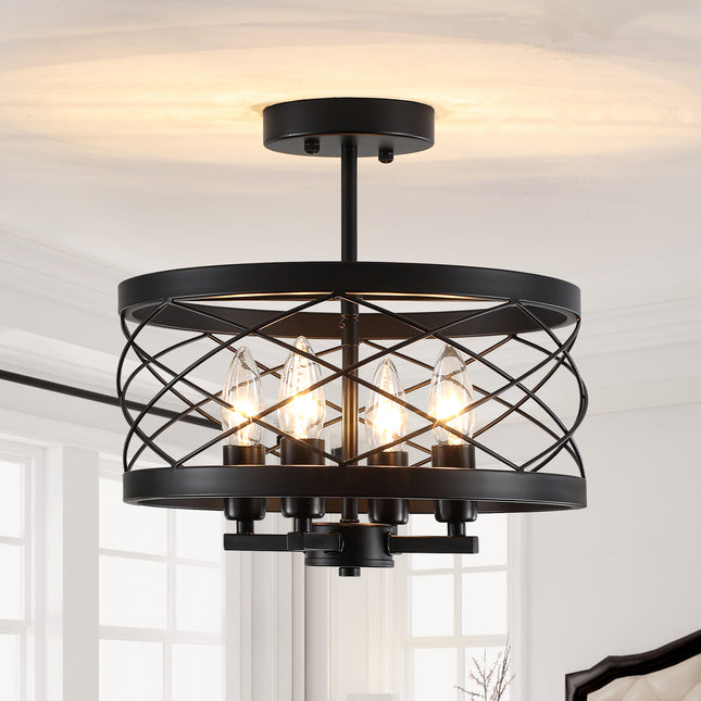 Ceiling Light Farmhouse Iron 4-Light