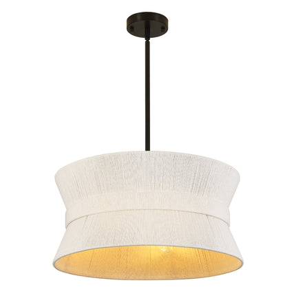 4-Light  Modern Woven Cotton Pendant Light