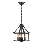 Matte Black Industrial Drum Pendant Light