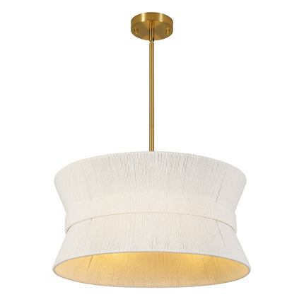 4-Light  Modern Woven Cotton Pendant Light
