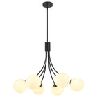 6-Light Matte Black Globe Chandelier