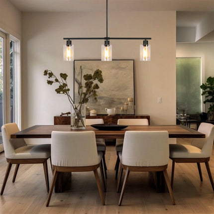 Island Pendant Light Glass Shade 3-Light