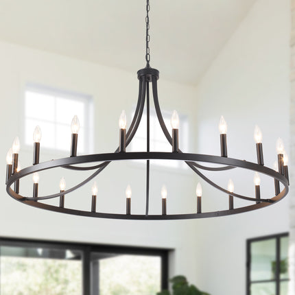 Chandelier Wagon Wheel 20-Light