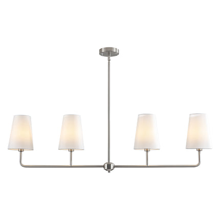 4-Light Matte Black Linear Pendant Light