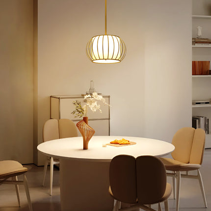 Brass Gold Wire Chandelier, 4-Light