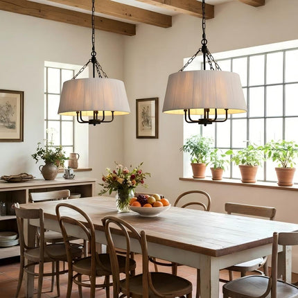 Boho-Inspired 5-Light Tapered Cotton String  Chandelier