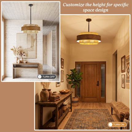 Farmhouse 5-Light Woven Rope Chandelier