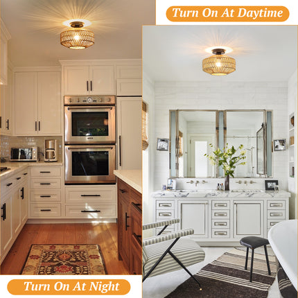 Ceiling Light Hand-woven Shade