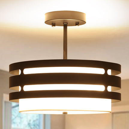 Ceiling Light Modern Fabric 3-Light