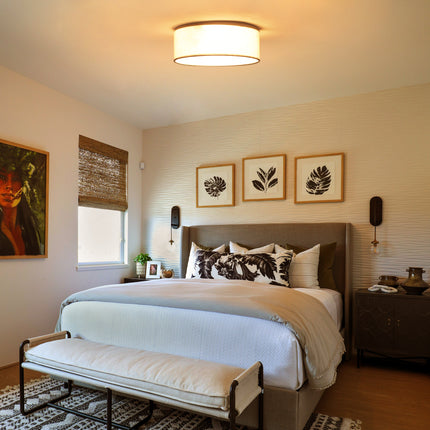 Ceiling Light Modern Fabric Shade 3-Light