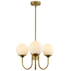 Chandelier Milky White Glass Shade 3-Light