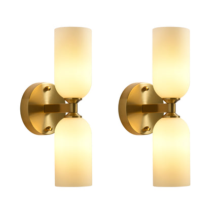 2-Pack 2-Light Brass Wall Sconces