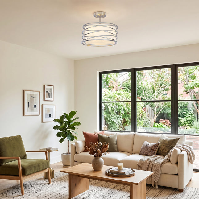 Modern Intersecting Ring 3-Light Ceiling Light