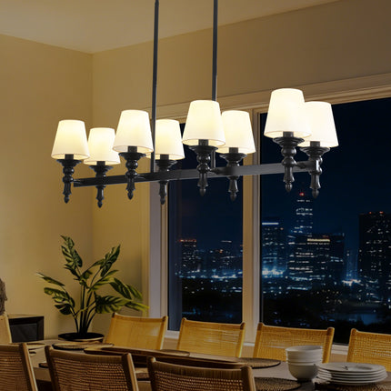 Black 8-Light Island Pendant Light
