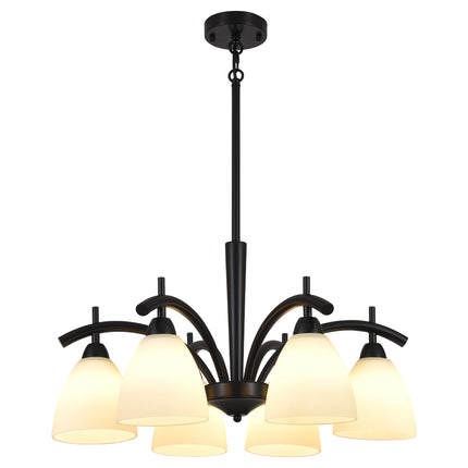 6-Light Black Dining Room Chandelier