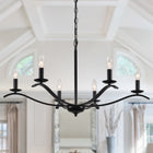 Classic Black 6-Arm Chandelier